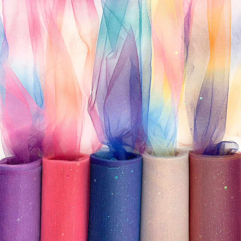10 jardów tęczowego tiulu z br – Table Runner Sequin recenzja i cena