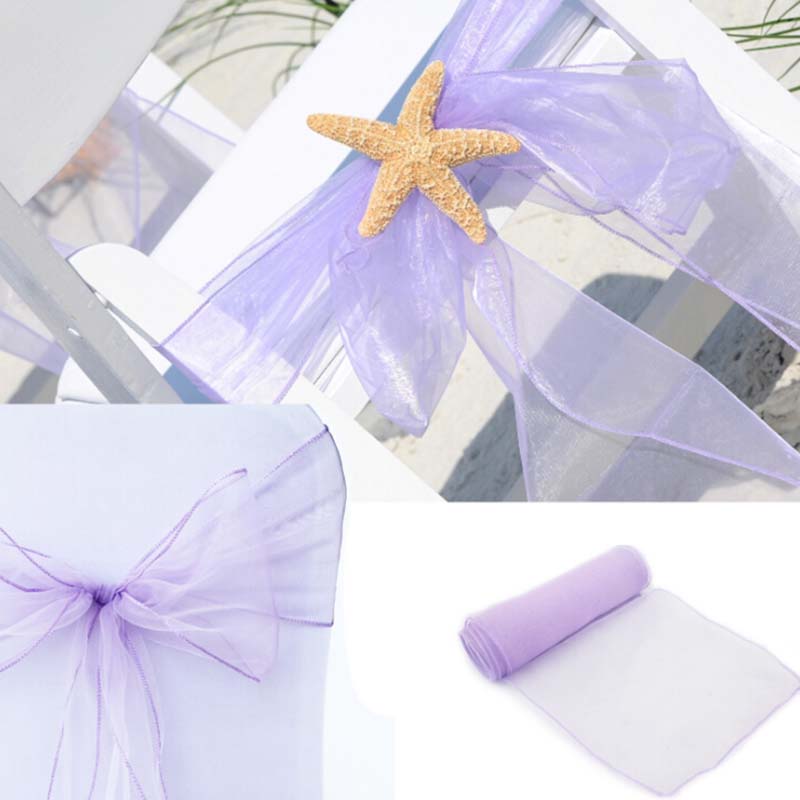 25Piece 18x275cm Ślubne szarfy – Chair Sash Organza recenzja i cena